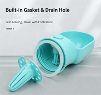 Gourde de voyage transfrontalière pour chiens et chats, distributeur d'eau portable pour animaux de compagnie, bouteille d'eau en plastique pour extérieur
