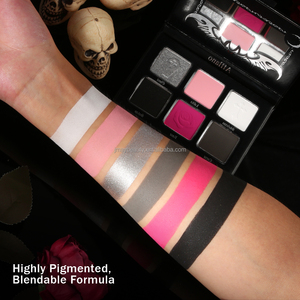 Palette de fards à paupières <span class=keywords><strong>Halloween</strong></span> hautement pigmentée, 6 couleurs, <span class=keywords><strong>gothique</strong></span>, <span class=keywords><strong>maquillage</strong></span>, palette de fards à paupières, estompable, vegan, mat, brillant - Product Image 2