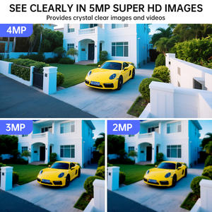 نظام مراقبة خارجي بالطاقة الشمسية مع كاميرا واي فاي ومسجل فيديو شبكي بدقة 2K مع صوت ثنائي الاتجاه وكشف للحركة وتحكم عن بعد و8 قنوات ومقاومة للماء IP66 وتصوير حراري - Product Image 5