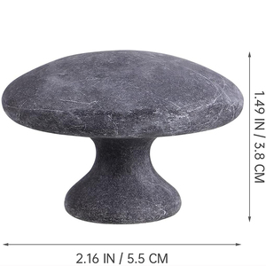 Batu Pijat Bentuk Jamur, Batu Basalt Lava Alami, Alat Gua Sha untuk Terapi Pijat Spa Esensial - Product Image 3