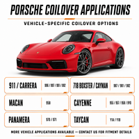 Kit de suspension coilover à 36 niveaux de réglage de la hauteur et de la force d'amortissement pour Porsche 911 718 Boxster Cayman Macan Cayenne Panamera Taycan