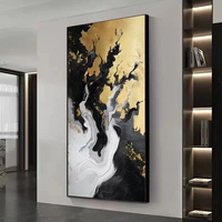 Affiche murale abstraite de luxe encadrée, art mural pour salon, hôtel, bureau, porche, décoration, peinture en porcelaine cristalline imprimée en 3D HD