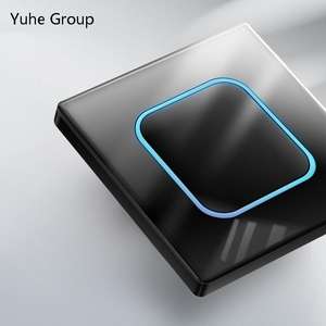 Bouton de réinitialisation mural de type 86, lumière LED, verre trempé, écran tactile 4 broches, vie intelligente, prise interrupteur bidirectionnelle - Product Image 2