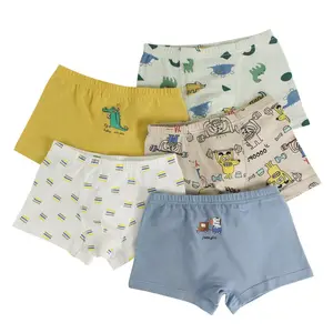 100% cotton baby boy underwear shorts comfortable kid brief cartoon underpants one pack of five pcs