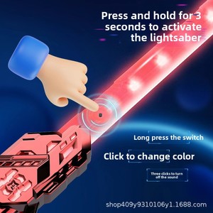 Épée <span class=keywords><strong>laser</strong></span> en plastique à double lame, jouet lumineux, peut être assemblé, <span class=keywords><strong>sabre</strong></span> <span class=keywords><strong>laser</strong></span> pour duel, cosplay, Halloween, Noël, couleur LED personnalisée - Product Image 4