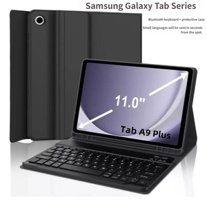 Custodia Protettiva con Tastiera Bluetooth Wireless e Slot per Penna in Pelle, Compatibile con <span class=keywords><strong>Samsung</strong></span> <span class=keywords><strong>Galaxy</strong></span> <span class=keywords><strong>Tab</strong></span> A9+ A11plus - Product Image 2