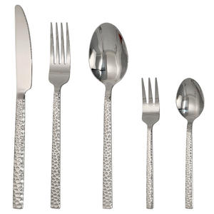 Presa di fabbrica in acciaio inox martello modello coltello forchetta e cucchiaio con manico quadrato per matrimonio e Parites - Product Image 1