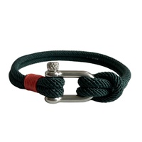 Fashion <strong>Hot</strong> <strong>Sell</strong> High Quality Milan <strong>Rope</strong> Stainless Steel Screw Anchor Shackle <strong>Bracelet</strong>