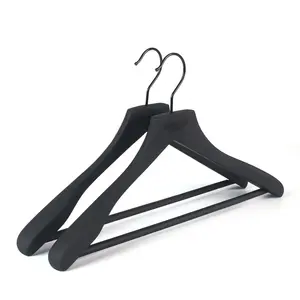 Rubber Coated Plastic Hangers (20 PK) Non Slip Rubberized U-slide Hanger, Ultra Thin Space Saving Suit Hanger, Non Slip Pants Hanger, Strong & Heavy