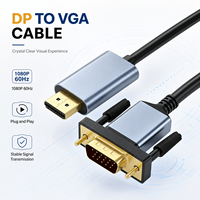 Cable DisplayPort a VGA 1080P 60Hz, Adaptador DP Macho a VGA Macho, Plug and Play para Laptop, Monitor de Escritorio, Proyector