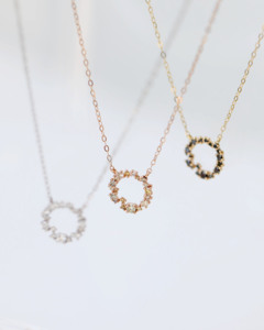 สร้อยคอ Brilliant02 สีชมพู ทอง 14K เพชร มุก เครื่องประดับขายส่ง ผู้ผลิตเครื่องประดับชั้นดี รับผลิตสร้อยคอตามสั่ง ผู้ผลิตแบบ OEM ODM - Product Image 2