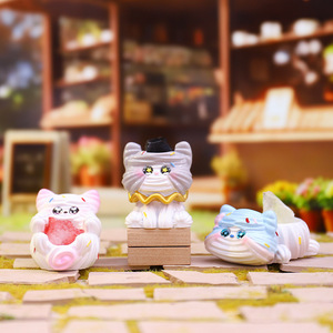 Cream Purr Blind Box - Mini Gattini in Resina in Tonalità Pastello e Vaniglia, Unisex, Prodotto in Cina - Product Image 4