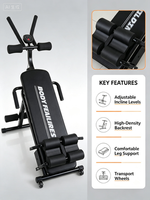 Appareil d'exercice abdominal pliable en métal, banc multifonctionnel réglable pour sit-ups et pompes, durable, stable, entraînement personnalisé, musculation