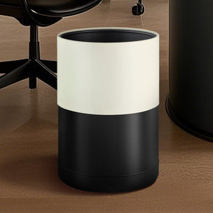 Nouvelle poubelle en bois de noyer noir, de grande valeur pour la maison et le salon, peinture métallique, imitation bois massif, neuve - Product Image 2