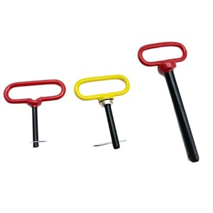 T-Handle Trailer <b>Pin</b> 9.5-38mm Powder Coated Red Yellow General Use - Product Image 1
