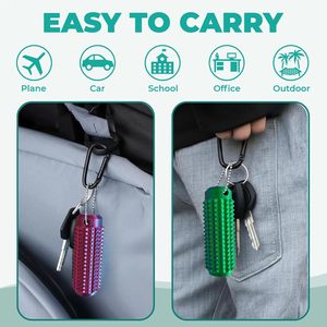 Little Ouchies nouveauté porte-clés violet vert soulagement de l'anxiété Fidget douleur <span class=keywords><strong>Stim</strong></span> jouet cadeau pour enfants pour les amis - Product Image 6