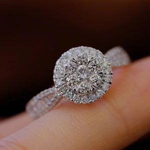 Bague de mariage vintage glamour Xinfly 1,1 ct en or 18 carats avec diamants taillés classiques, style romantique, pour anniversaire - Product Image 4