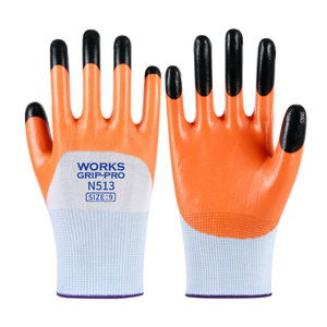 ถุงมือทำงานไนไตรล์เสริมนิ้วมือ ทนทานต่อการเจาะทะลุ สำหรับงานก่อสร้างและซ่อมรถยนต์ ระบายอากาศได้ดี กันลื่น หนาพิเศษ - Product Image 2