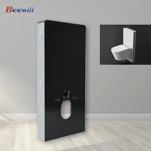 Bathroom CE certification floor standing glass cabinet cistern modern stylish sanitary ware wall mounted toilet tank