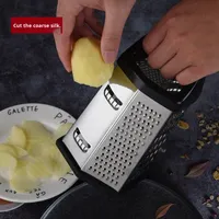 Râpe à légumes multifonction en acier inoxydable personnalisée pour la maison, trancheuse et éplucheuse, pour pommes de terre et radis, 8 pouces, 6 faces