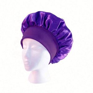 Gorros de Dormir Elásticos Ajustables al por Mayor, Gorros de Protección para el Cuidado del Cabello, Gorros de Satén para Mujeres y Niñas - Product Image 5