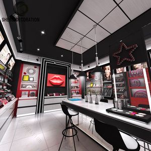 Conception d'intérieur de boutique de cosmétiques personnalisée tout-en-un, vitrine de cosmétiques fonctionnelle avec logo LED, étagère d'exposition de maquillage - Product Image 5