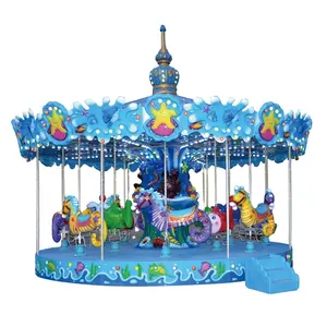 Outdoor Park Amusement Ocean Carrousel Ride Vrolijk Rond Koop Een Carrouselrit