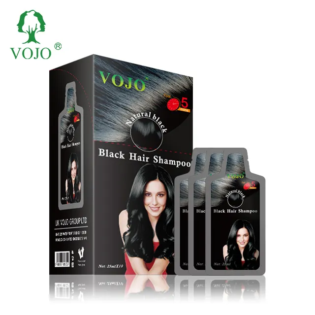 Faible QUANTITÉ MINIMALE DE COMMANDE de fines herbes naturel VOJO cheveux noirs shampooing teinture pour les cheveux au henné pour cheveux noircissant de Chine