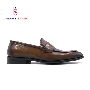 Mocassins en cuir véritable pour homme Dreamy Stark - Chaussures décontractées et habillées pour le bureau, les affaires, les mariages, marron, automne-hiver - Product Image 2