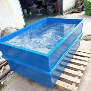 Custom aquarium fish tank fiberglass frp fish tank above ground commercial use marine water fish farming tank