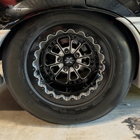 Jantes de course forgées XINGTU Beadlock 2 pièces noires usinées à 5 branches profondes Y, 5 trous pour Muscle Car
