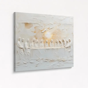 L'Ultima Cena <span class=keywords><strong>Dipinto</strong></span> a Mano <span class=keywords><strong>su</strong></span> Tela con Cornice Arte Murale Cristiana Opera d'Arte Moderna - Product Image 4