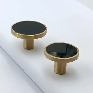 Furniture Brass Luxury Black Door Handles Modern Indoor Door Handles Brushed Solid Brass Cabinet Handles Furniture Products