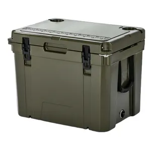 Customized Cooler Box 55qt Rotomolded Cooler Camp Hard Lldpe Ice Chest Cooler Outdoor