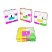 Ornement sensoriel carré multicolore avec canard flottant et mouvement liquide, minuteur à bulles, goutte d'eau, jouet apaisant, souvenir, cadeau