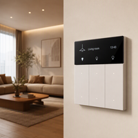 Interrupteur intelligent d'usine OEM avec écran, Tuya Zigbee, interrupteur mural 86, 1 2 3 4 gangs, logo personnalisé, vente en gros, CE RoHS EAC