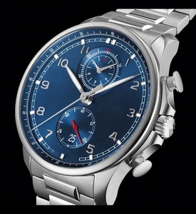 Montre de luxe noire pour homme, style international, à quartz, pour affaires, quotidienne, décontractée, classique, sportive, en alliage, bracelet en cuir, Iwcs - Product Image 1