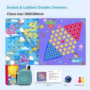 Proveedores de fábrica, papel Ludo clásico de alta calidad y serpientes y escaleras, tablero y piezas, juegos de ajedrez, juego de mesa, juguetes educativos - Product Image 3