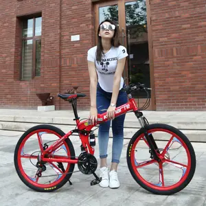 2024 Folding Bike 26 Inch China Factory Supply 21 Speed Double Disc Brake Mountain Bike Bicycle\/Foldable Bicicleta Cycle\/Bikes Fold