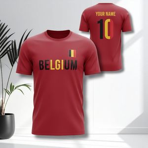 Maglia da Calcio Belgio Rossa Gialla Nera Personalizzabile con Nome e Numero per Tifosi - Product Image 1
