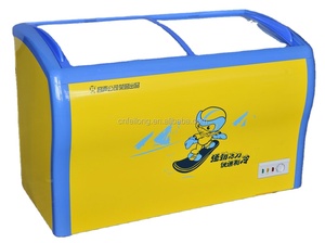 뜨거운 판매 238L 평면 유리 도어 가슴 냉동 아이스크림 디스플레이 가슴 냉동고 - Product Image 4