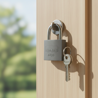 SHIND 37429 Cadenas en laiton épais Type 30mm Trois clés Outils de verrouillage étanches et résistants à la corrosion pour une utilisation intérieure et extérieure