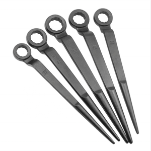 Clé à molette à tête unique en acier au carbone robuste de 24-85 mm, clé à pied de poule à col haut, utilisée pour les machines industrielles - Product Image 1