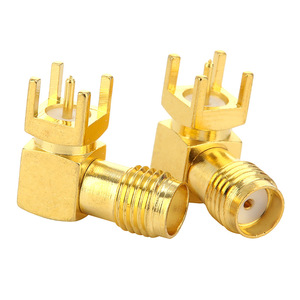 Connecteur RF SMA-KWE SMA femelle haute fréquence - <span class=keywords><strong>Prise</strong></span> PCB coudée à 90 degrés pour <span class=keywords><strong>antenne</strong></span>/WiFi - Product Image 4