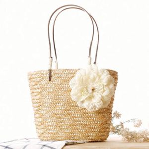 Sac à main tressé coloré torsadé pour femme, sac de plage à bandoulière, vente en gros - Product Image 2