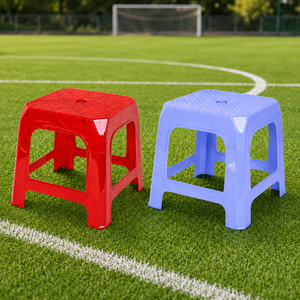 Modern PP Plastic Low <b>Stool</b> Striped Design Stackable Lightweight Durable Study Seating Ottoman Home Kitchen Portable Extendable - Product Image 6