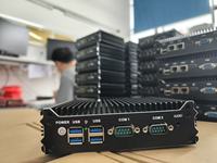 Mini PC industriel sans ventilateur Wanlan, 2 ports LAN, Intel J4125, 1*DDR4, 1*MSATA SSD, 2 ports COM, HD, garantie 3 ans, micro PC de bureau