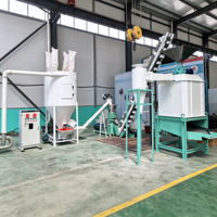 Ligne de production de granulés d'aliments pour volailles et bétail de 0,5 à 1 tonne/heure, machine à granulés à matrice plate, adaptée aux usines d'aliments pour animaux et aux fermes d'élevage