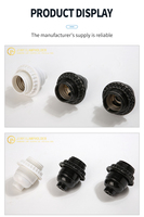 Jinyi E26 portalámparas de baquelita blanco y negro E26 E27 portalámparas