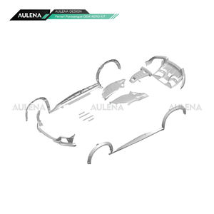 Aulena OEM Kit corpo in carbonio a secco in fibra canard anteriori e al labbro centrale passaruota laterali gonne posteriori diffusore - Product Image 5